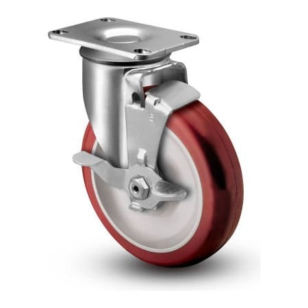 Colson Colson 2 Series Swivel Plate Caster 2.03256.91 BRK1 Poly With Brake 3-1/2" Dia. 250 Lb. 2.03256.91 BRK1